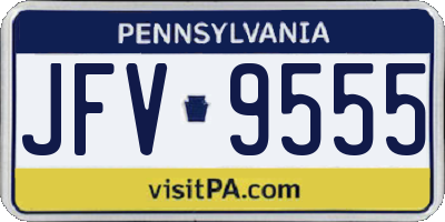 PA license plate JFV9555