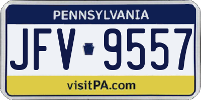 PA license plate JFV9557