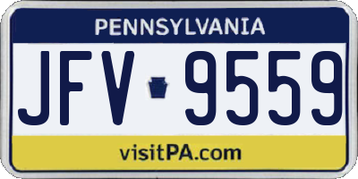 PA license plate JFV9559