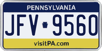 PA license plate JFV9560