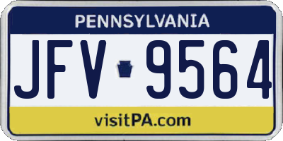 PA license plate JFV9564