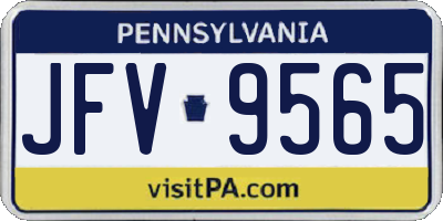 PA license plate JFV9565