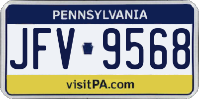 PA license plate JFV9568