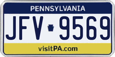 PA license plate JFV9569