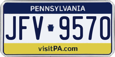 PA license plate JFV9570