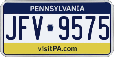 PA license plate JFV9575