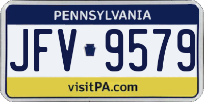 PA license plate JFV9579