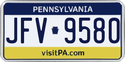 PA license plate JFV9580