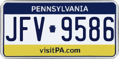 PA license plate JFV9586