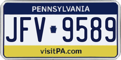 PA license plate JFV9589