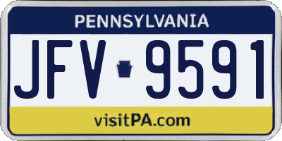 PA license plate JFV9591