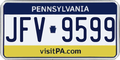 PA license plate JFV9599