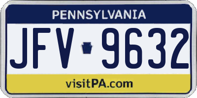 PA license plate JFV9632