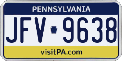 PA license plate JFV9638