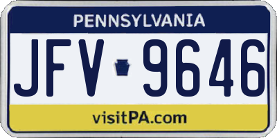 PA license plate JFV9646