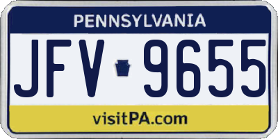 PA license plate JFV9655