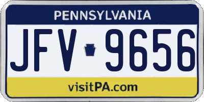 PA license plate JFV9656