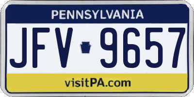 PA license plate JFV9657