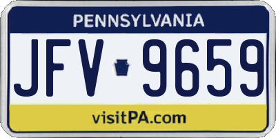 PA license plate JFV9659