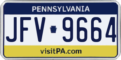 PA license plate JFV9664