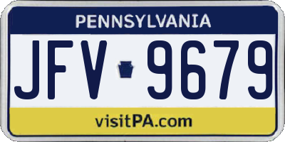 PA license plate JFV9679