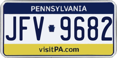 PA license plate JFV9682