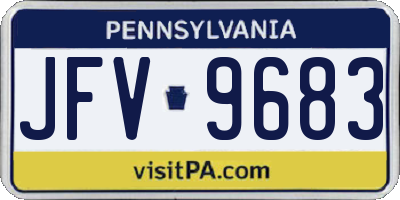 PA license plate JFV9683