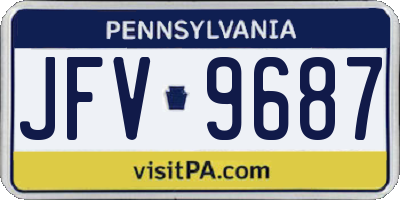 PA license plate JFV9687