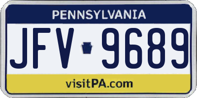 PA license plate JFV9689