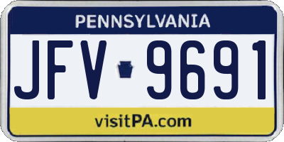 PA license plate JFV9691