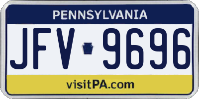 PA license plate JFV9696