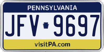 PA license plate JFV9697