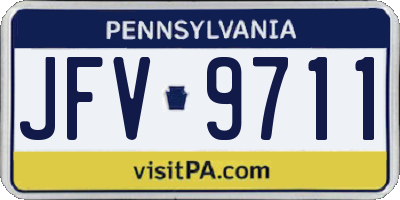 PA license plate JFV9711