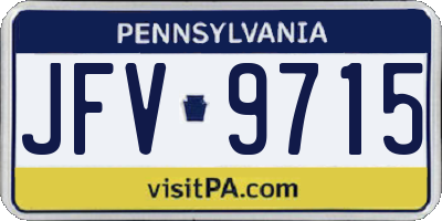 PA license plate JFV9715