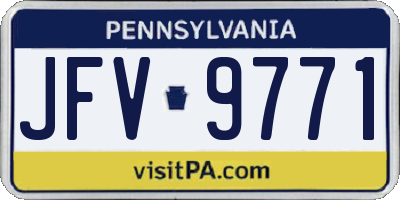 PA license plate JFV9771