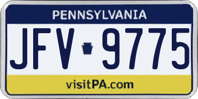 PA license plate JFV9775