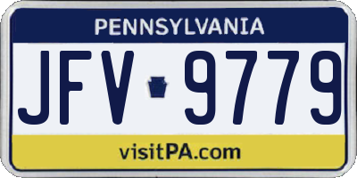 PA license plate JFV9779