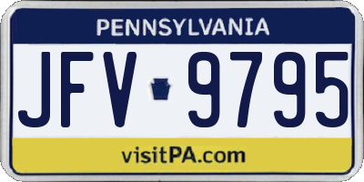 PA license plate JFV9795