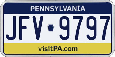 PA license plate JFV9797