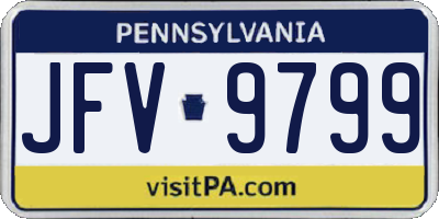 PA license plate JFV9799
