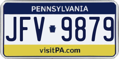 PA license plate JFV9879