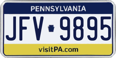 PA license plate JFV9895