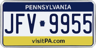 PA license plate JFV9955