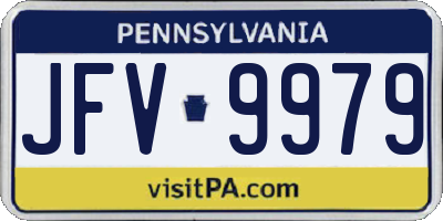 PA license plate JFV9979