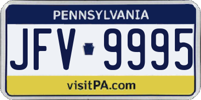 PA license plate JFV9995