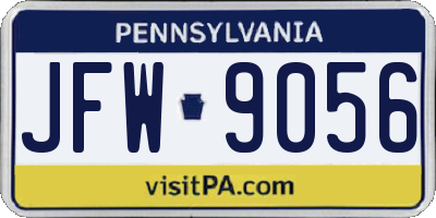 PA license plate JFW9056