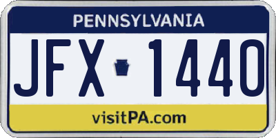 PA license plate JFX1440
