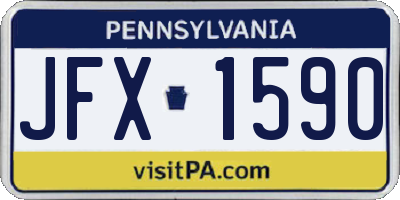 PA license plate JFX1590