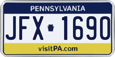 PA license plate JFX1690