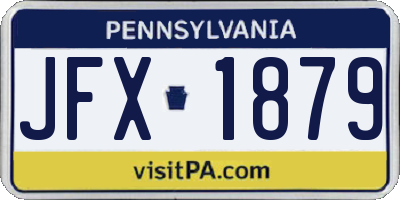 PA license plate JFX1879